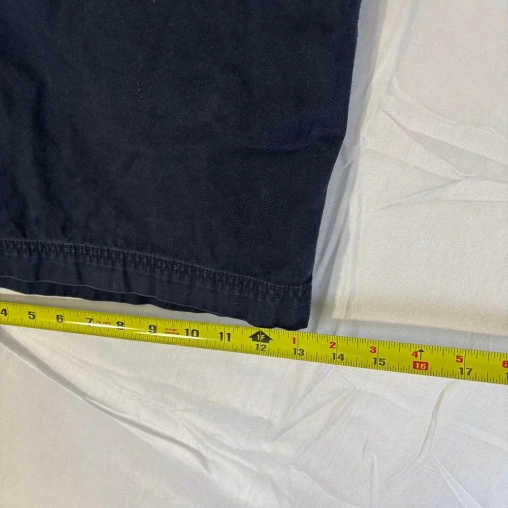 Vintage Izod Saltwater navy blue baggy cotton shorts